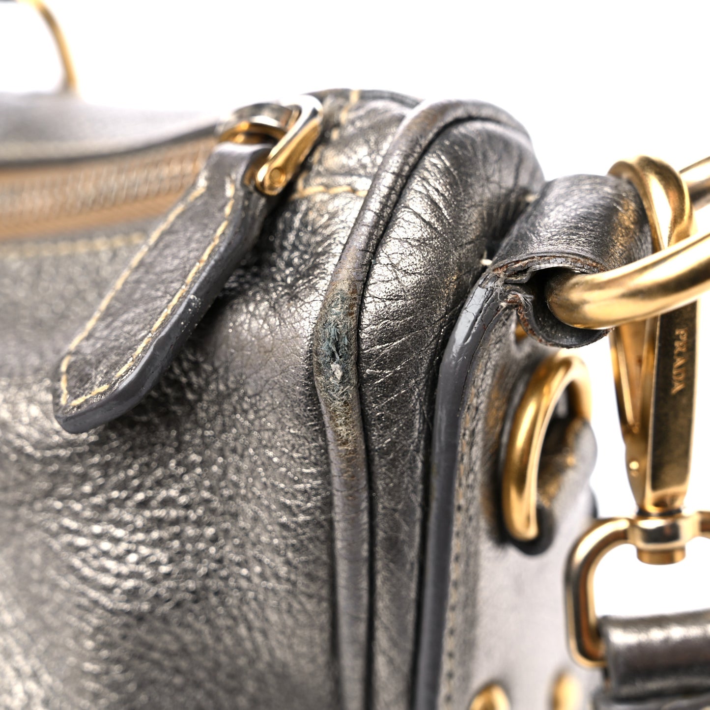 Metallic Vitello Daino Tote