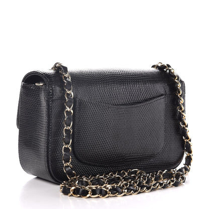 Chanel Lizard Mini Rectangular Flap Black 3 of 7
