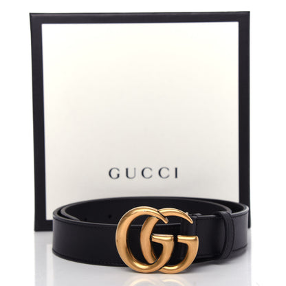 Gucci Moon Calfskin Double G 30mm Belt 70 28 Black 8 of 8