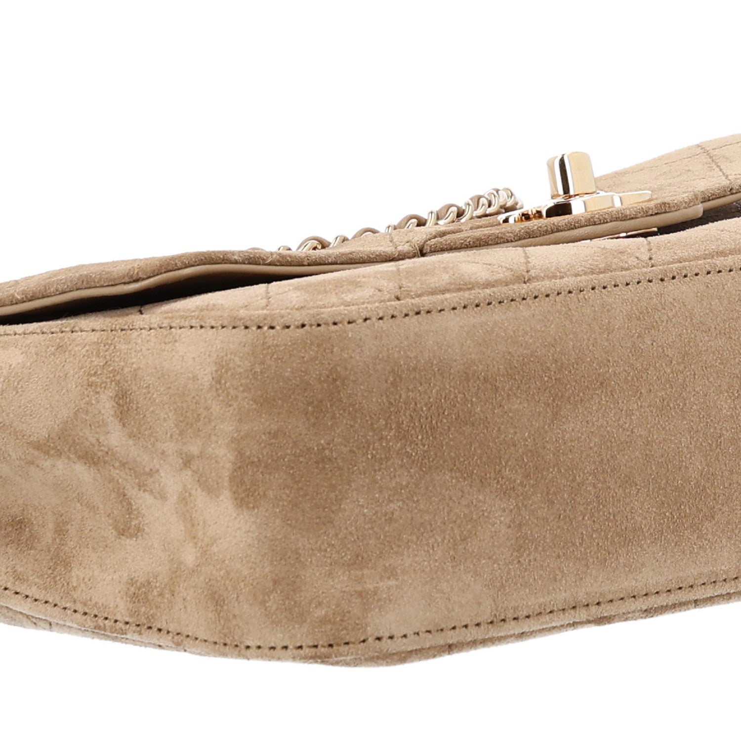 Chanel Suede Calfskin Mini Souplissimo Maxi Flap Dark Beige 7 of 8
