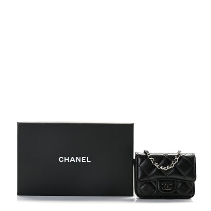 Chanel Lambskin Quilted Chain Belt Bag Black 11 of 11