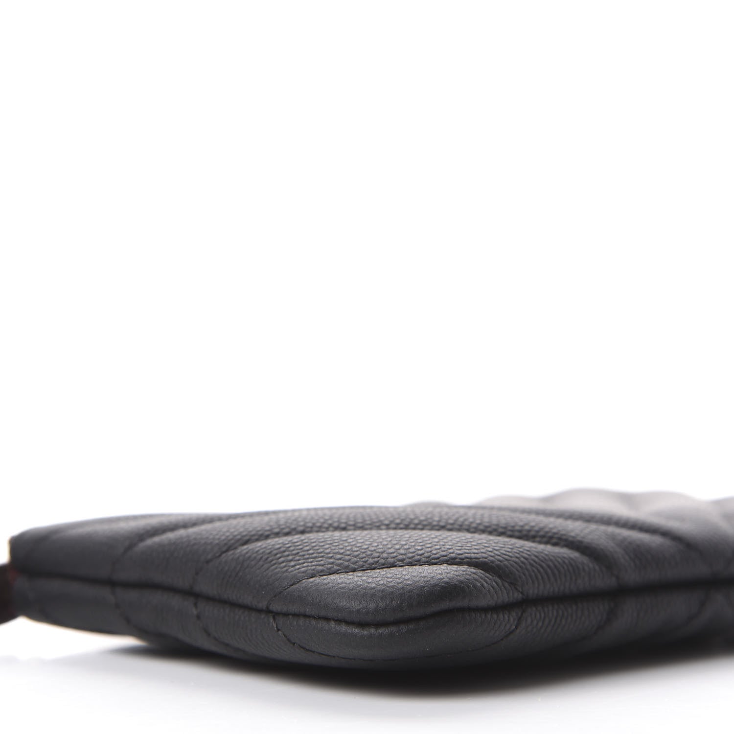 Chanel Caviar Chevron Quilted Small Cosmetic Case Black 6 of 11