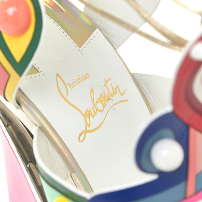 Christian Louboutin Calfskin Papagaya Levita Sandals 38 Multicolor 13 of 15