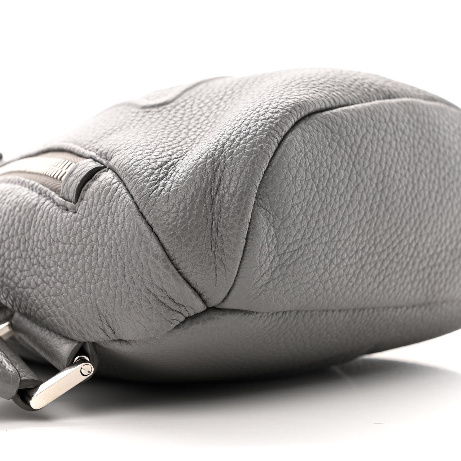 Prada Vitello Daino Logo Embossed Cross Sling Backpack Marmo 8 of 10