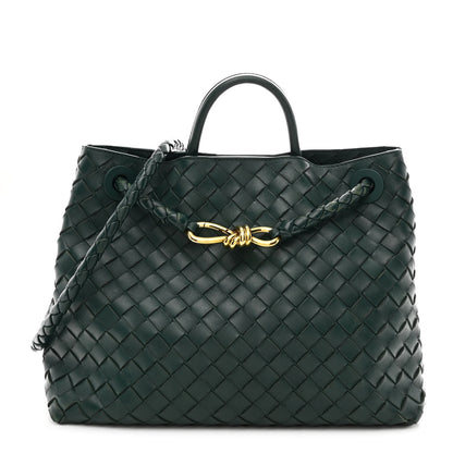 Bottega Veneta Nappa Intrecciato Medium Andiamo Shoulder Bag Emerald Green 1 of 9