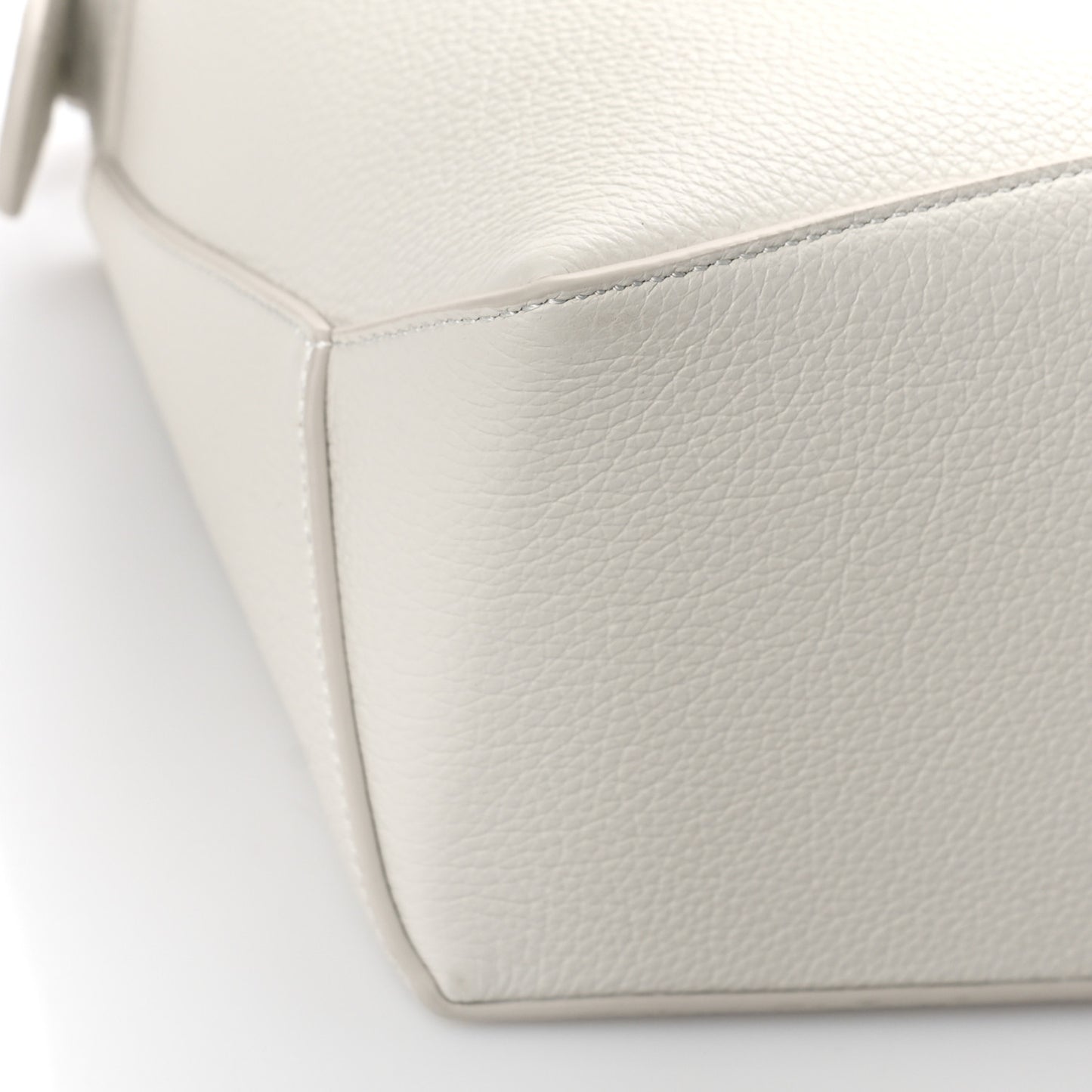 Soft Grained Calfskin Small Puzzle Edge Bag Soft White