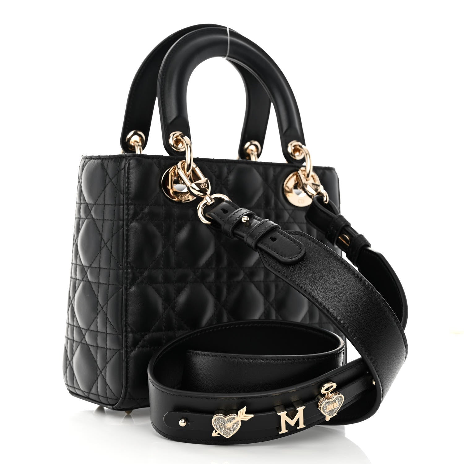 Christian Dior CHRISTIAN DIOR Lambskin Cannage Small My ABCDior Lady Dior Black 2 of 8