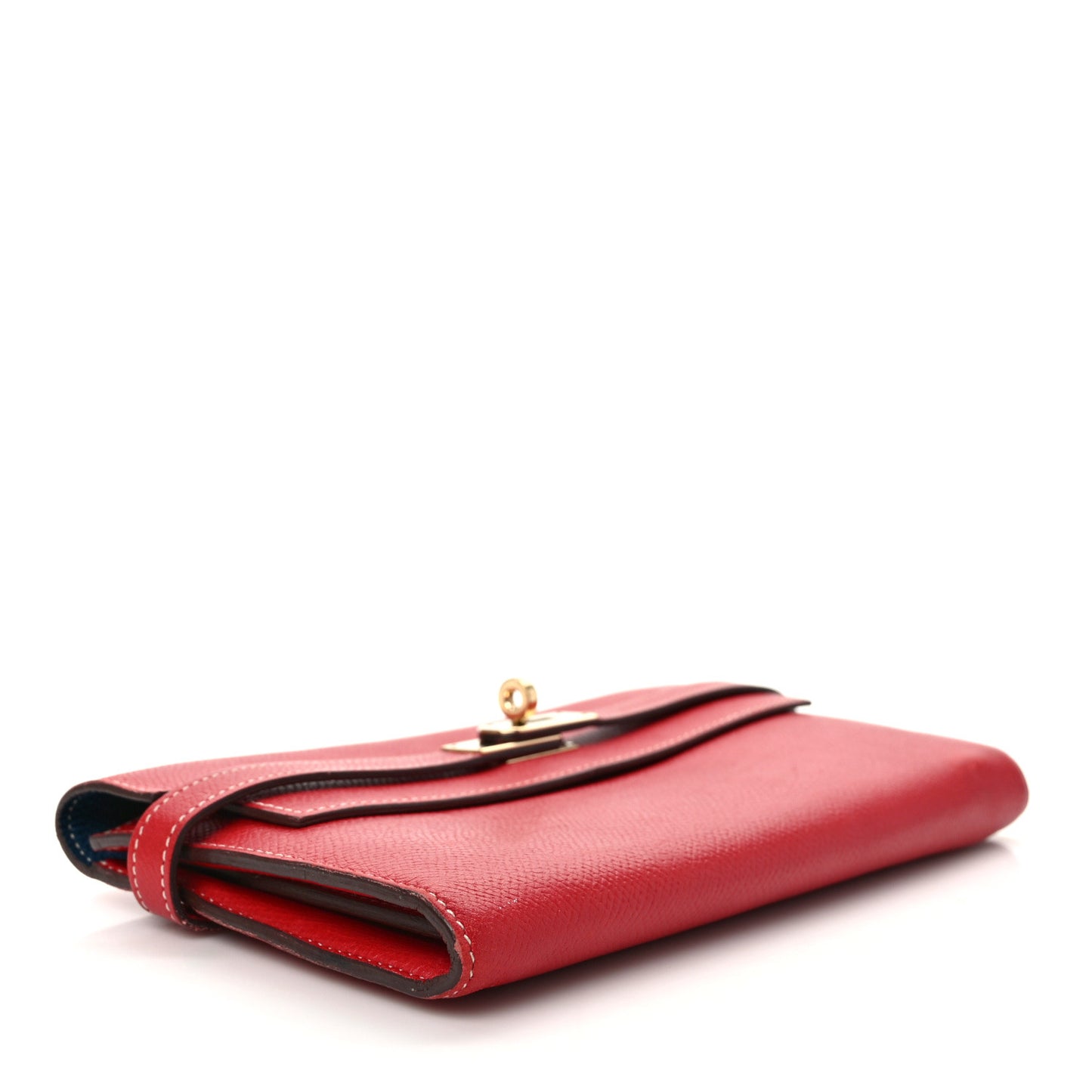 Epsom Verso Kelly Longue Wallet Rouge Casaque Bleu Thalassa