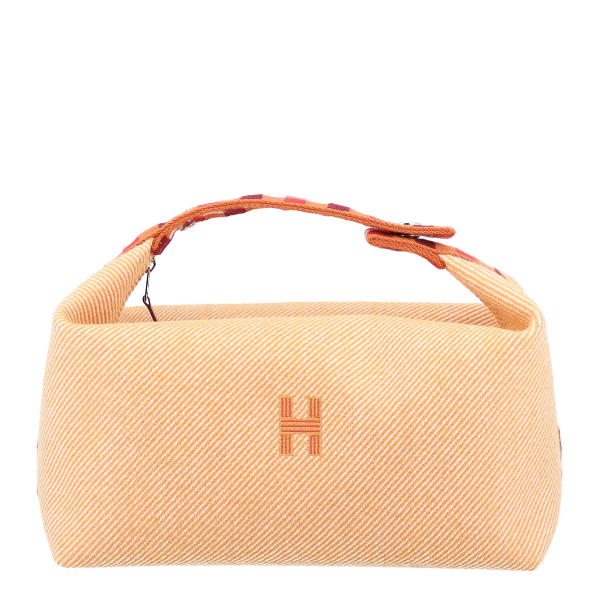Hermes Merino Wool Large Au Carre Bride-A-Brac Pouch Fauve 1 of 9