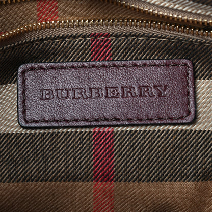 Burberry Smooth Calfskin House Check Medium Banner Tote Deep Claret 7 of 10
