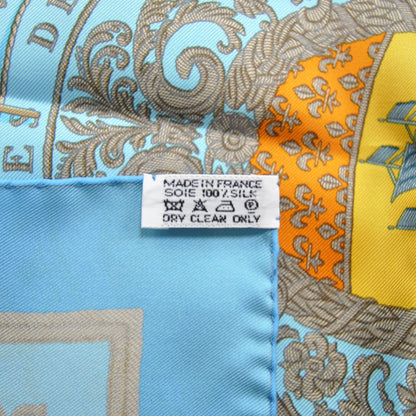 Hermes Silk Les Armes de Paris Pocket Square Scarf 3 of 6