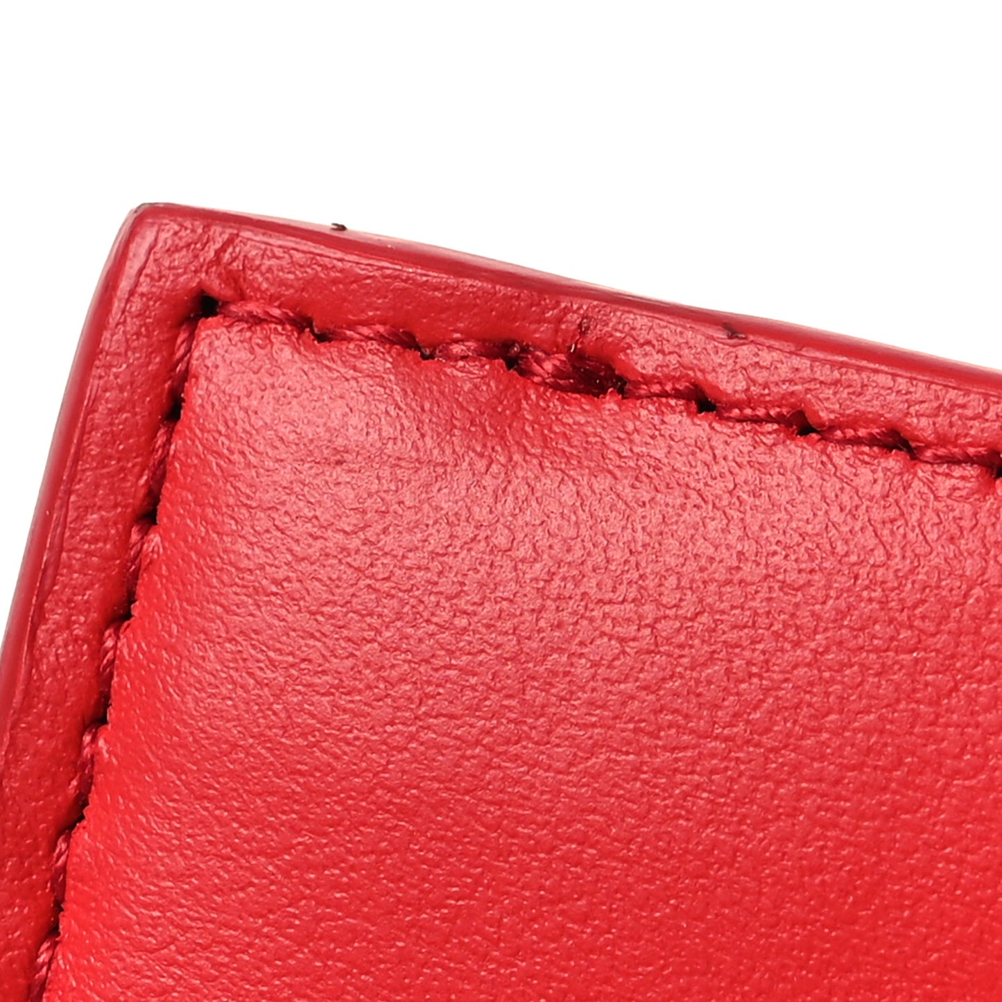 Calfskin London England Print Logo Alwyn Card Holder Bright Red