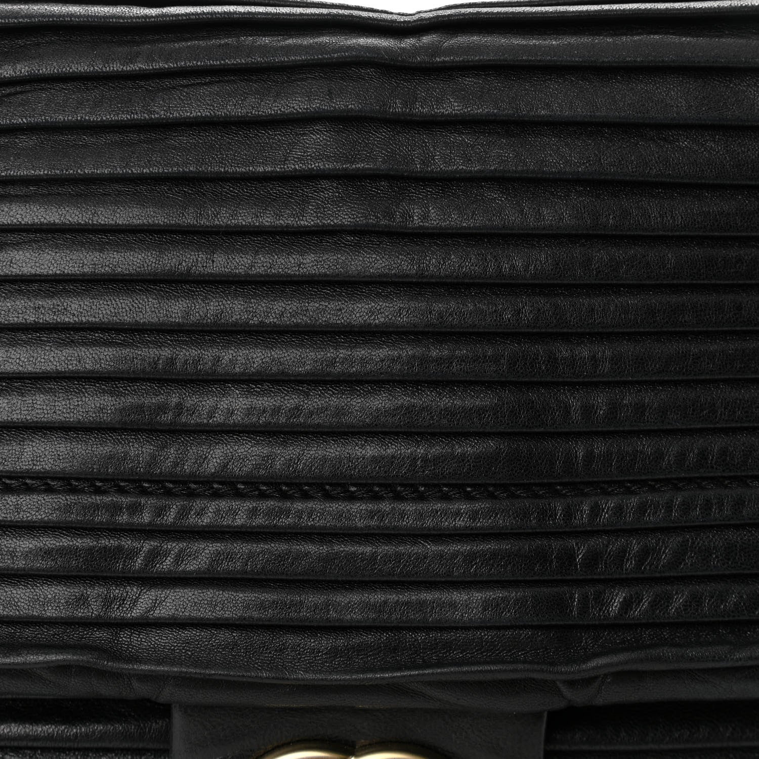 Chanel Lambskin Pleated Flap Shoulder Bag Black 7 of 9