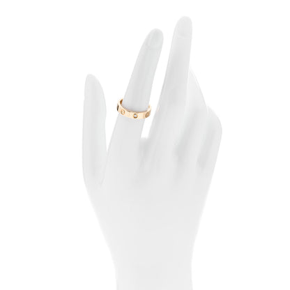 Cartier 18K Yellow Gold Diamond 4mm LOVE Wedding Band Ring 54 6.75 2 of 5