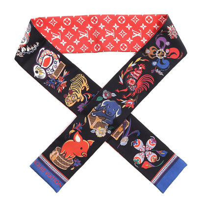 Louis Vuitton Silk Monogram Superstition Bandeau Black 1 of 4