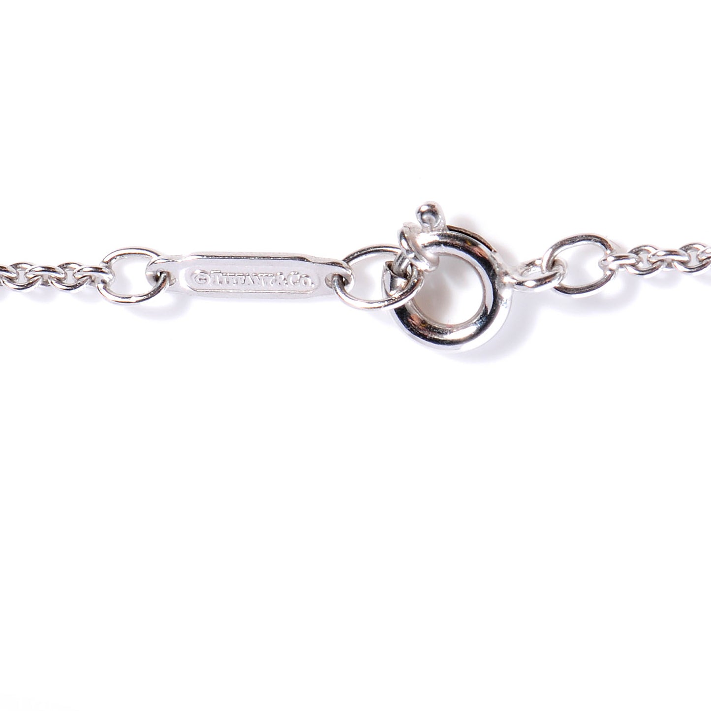 18k White Gold Diamond Bar Pendant Necklace
