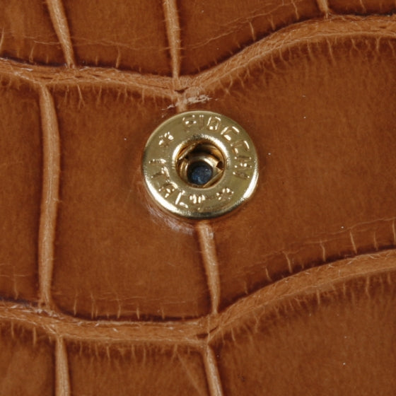 Burberry Crocodile Compact Wallet Cognac 6 of 8