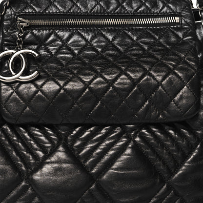 Chanel Lambskin Quilted In Out Flap Tote Black 8 of 12