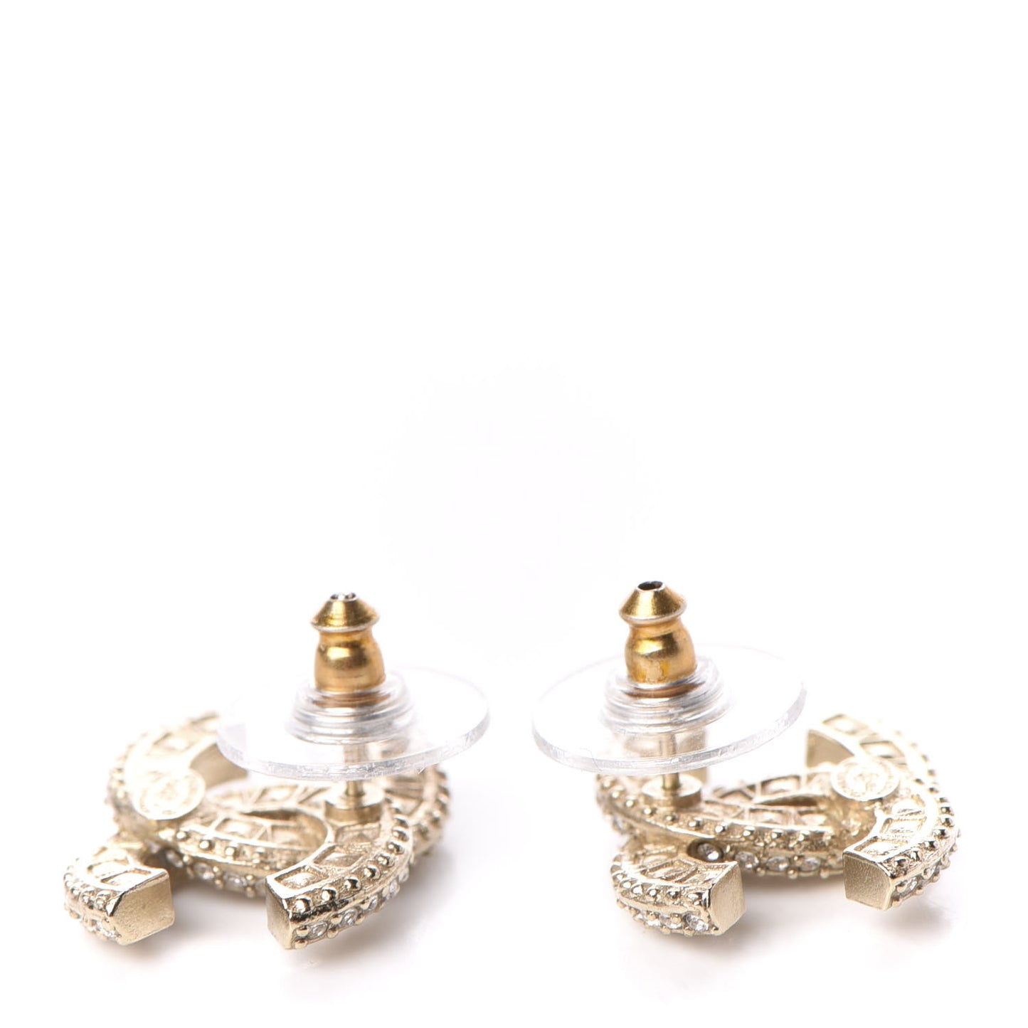 Crystal CC Earrings Gold