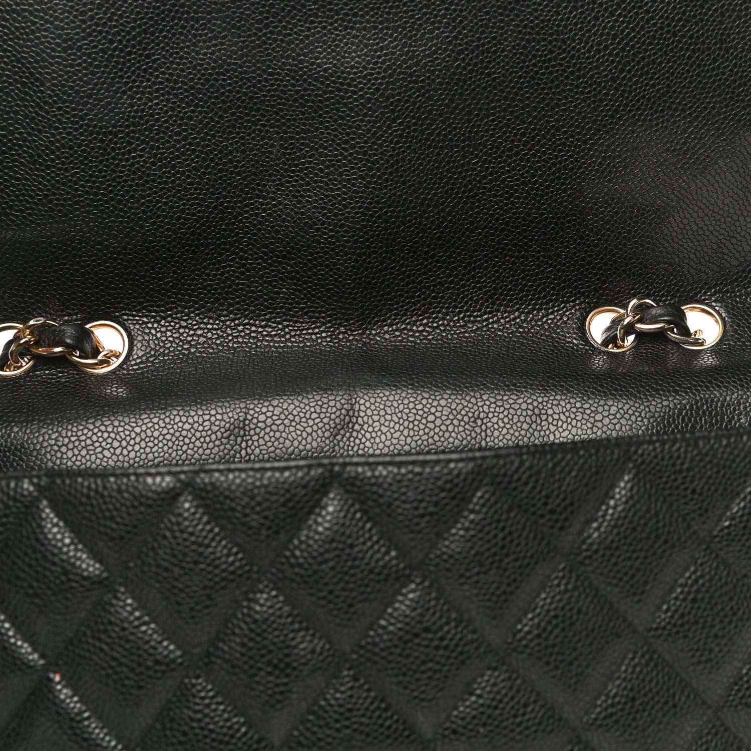 Chanel Caviar Quilted Jumbo Single Flap Black 17 of 25