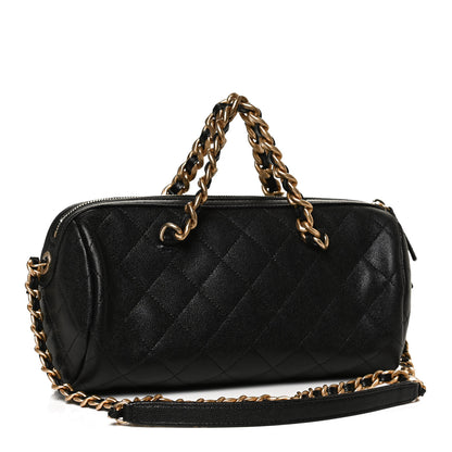 Chanel Caviar Quilted Small Fashion Therapy Bowling Bag Black 2 of 9