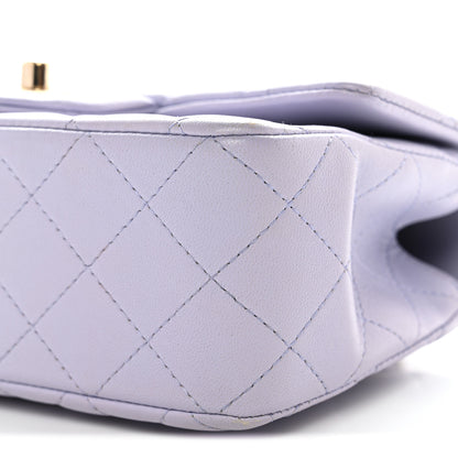 Chanel Lambskin Quilted Mini Top Handle Rectangular Flap Light Purple 28 of 31