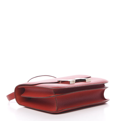 Hermes Chevre De Coromandel Constance 24 Rouge Casaque 4 of 9