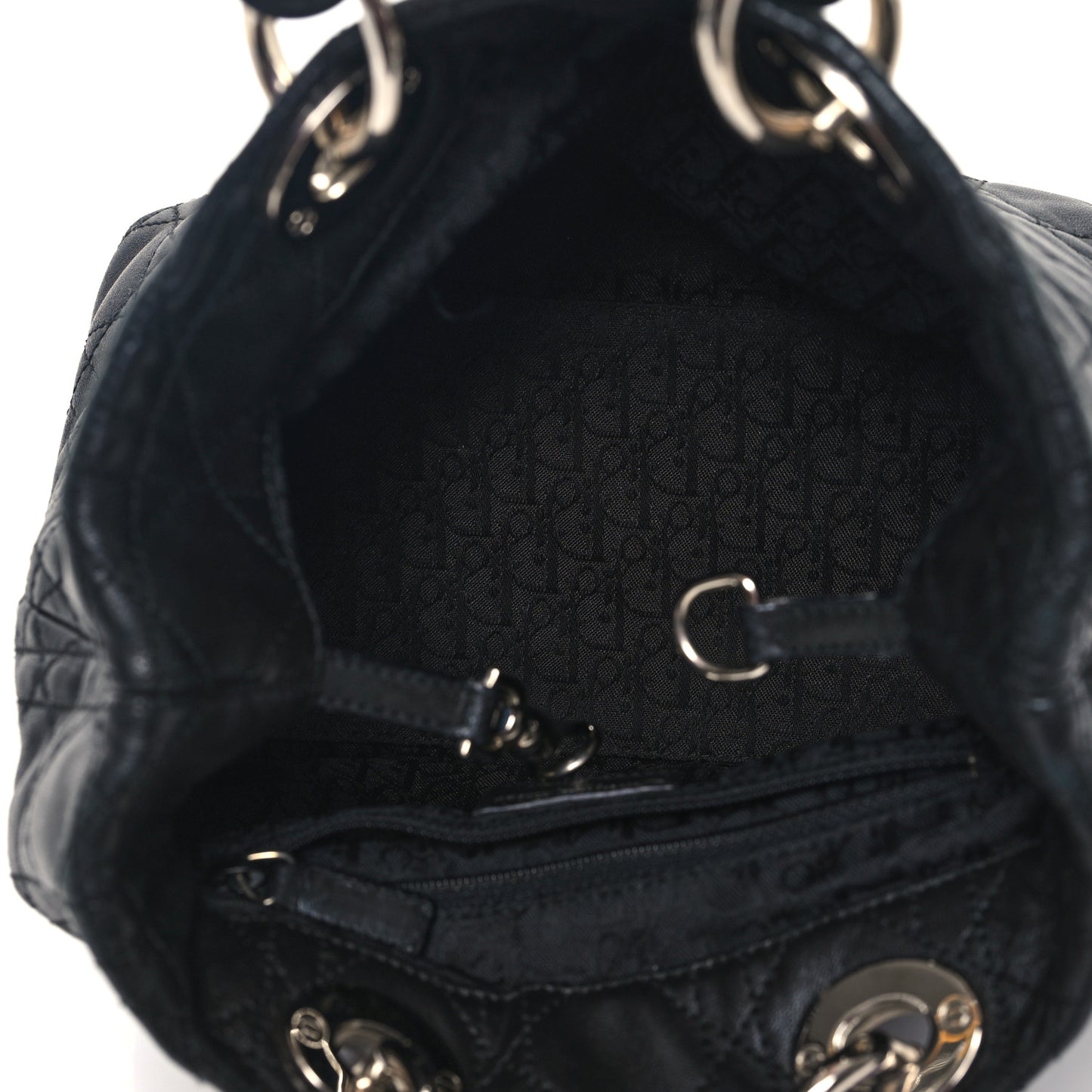 Lambskin Cannage Small Soft Lady Dior Tote Black