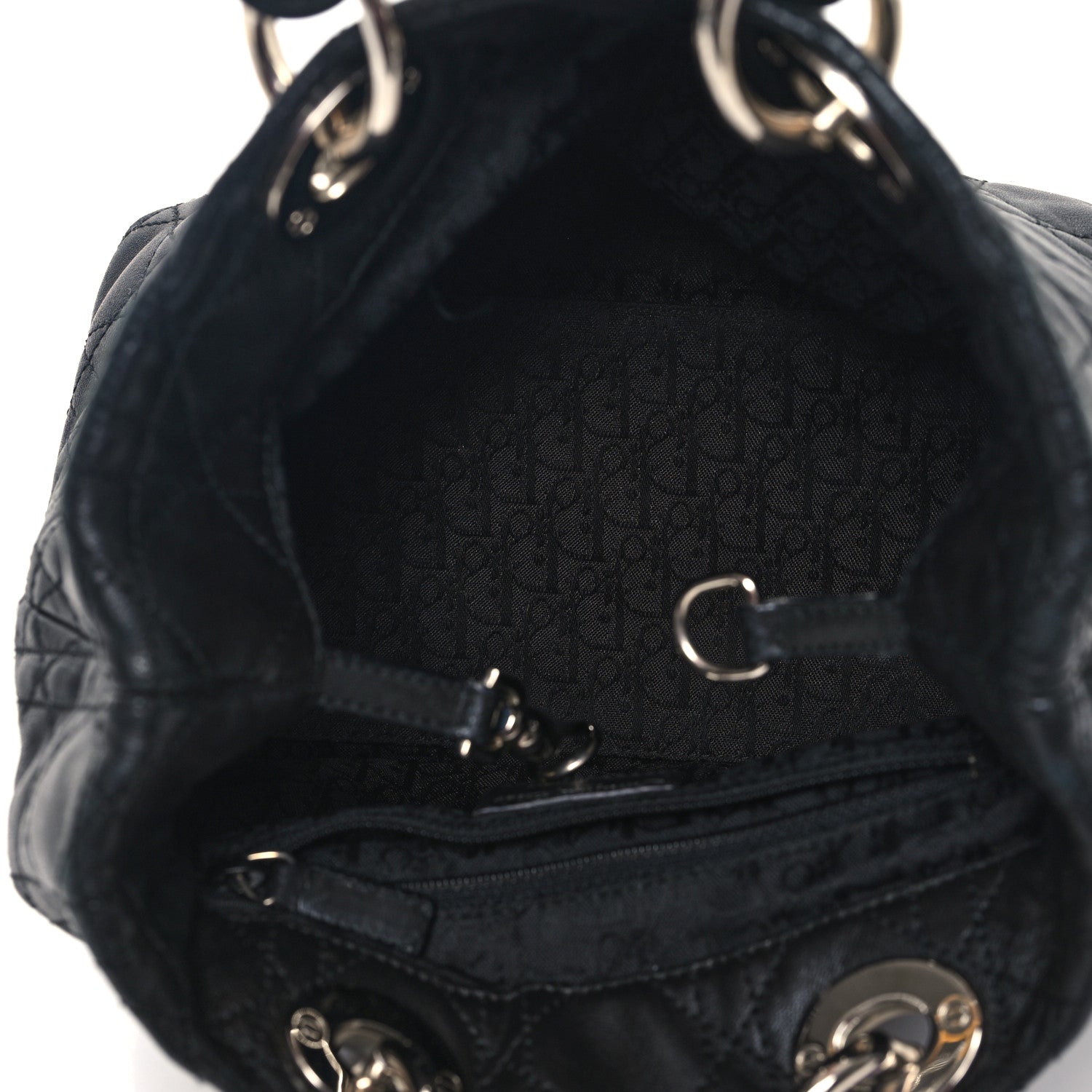 Christian Dior Lambskin Cannage Small Soft Lady Dior Tote Black 5 of 10