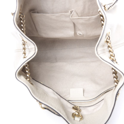 Gucci Pebbled Calfskin Medium Soho Chain Shoulder Bag Off White 4 of 9