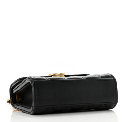 Chanel Lambskin Enamel Quilted Mini Top Handle Flap Black 4 of 11