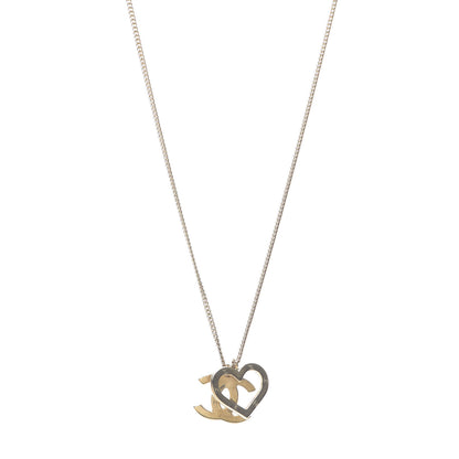Chanel Heart CC Charm Necklace Gold 1 of 4