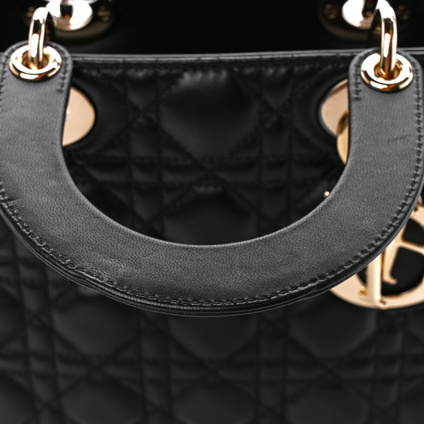 Lambskin Cannage Small My ABCDior Lady Dior Black