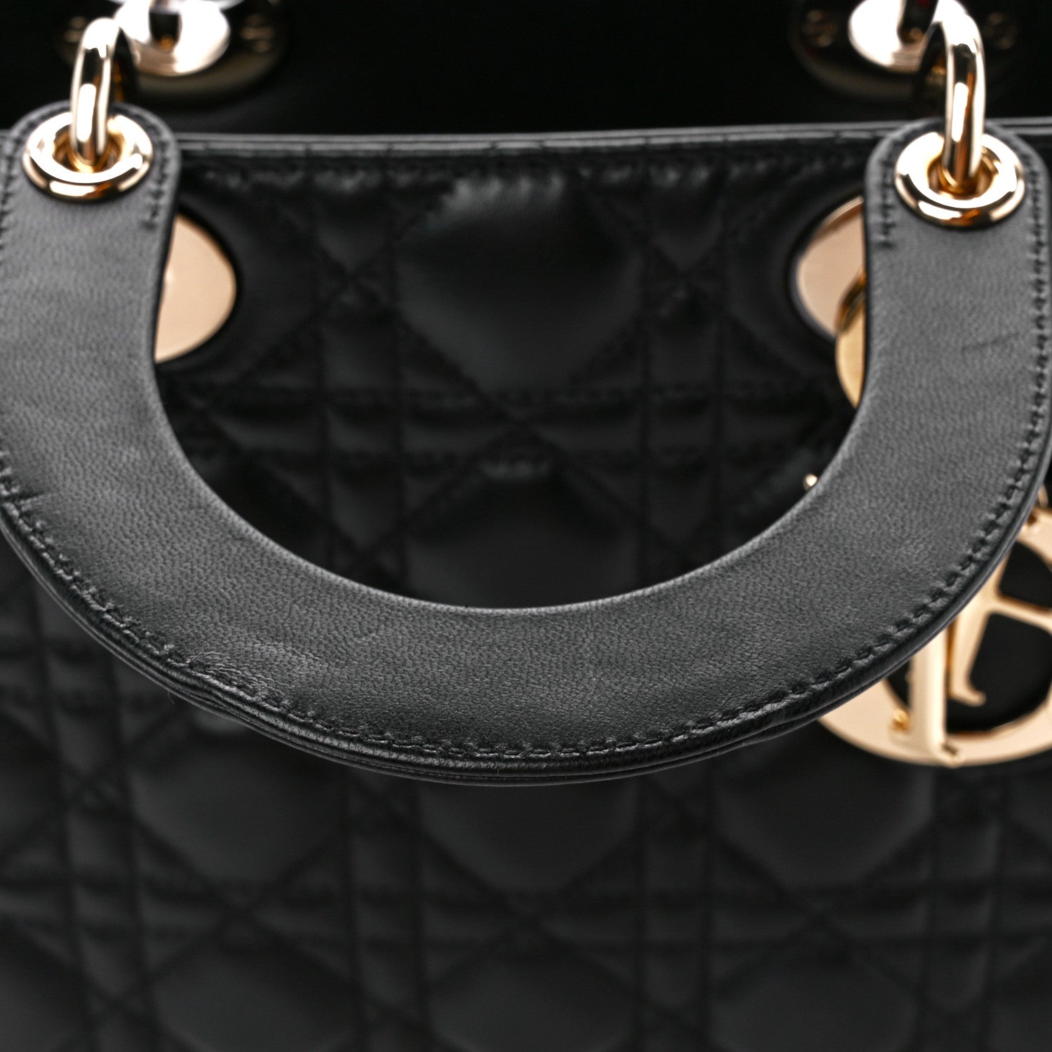 Christian Dior Lambskin Cannage Small My ABCDior Lady Dior Black 12 of 14
