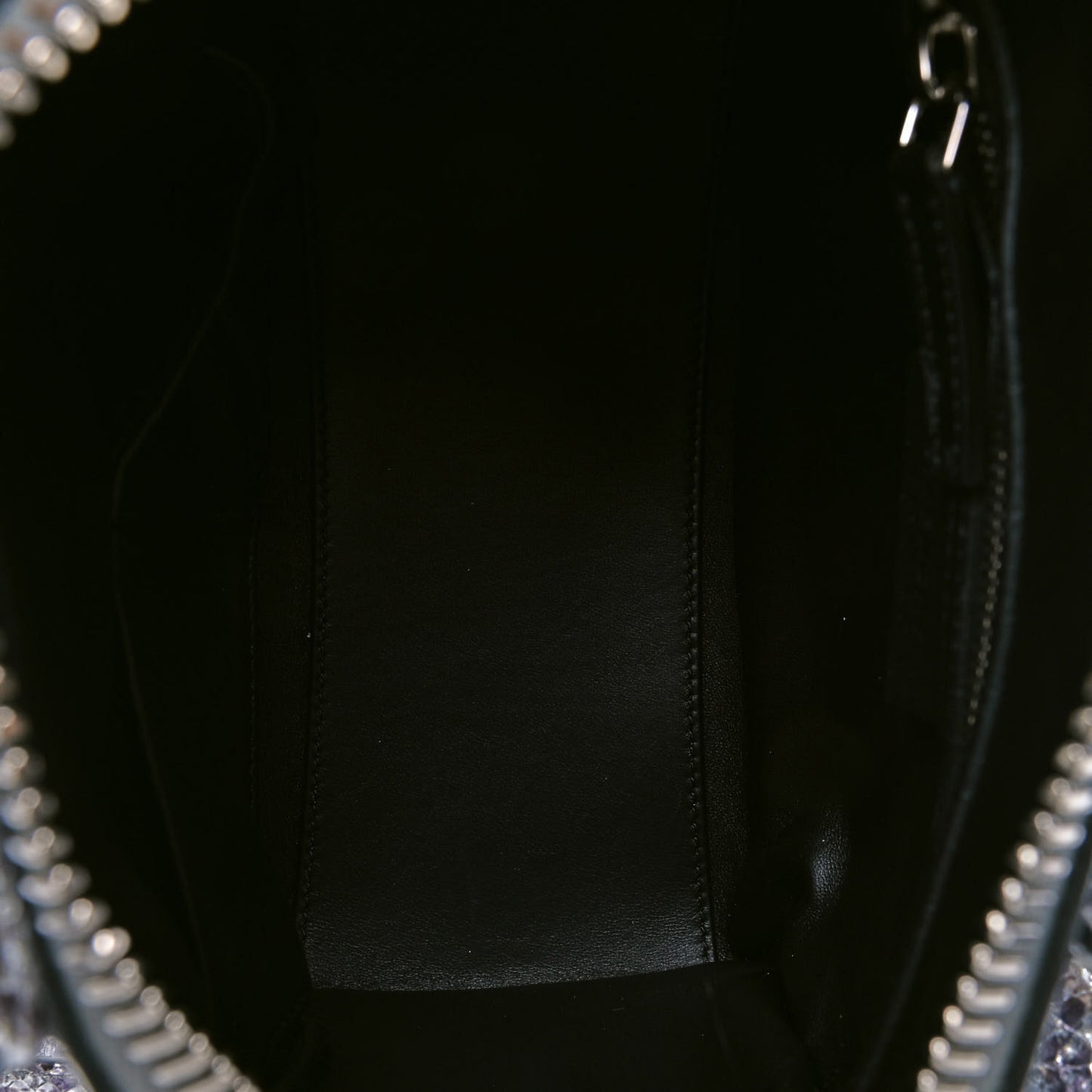 Metallic Laminated Python Mini Antigona Silver