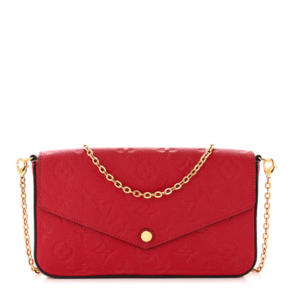 Louis Vuitton Empreinte Pochette Felicie Chain Wallet Cherry 3 of 13