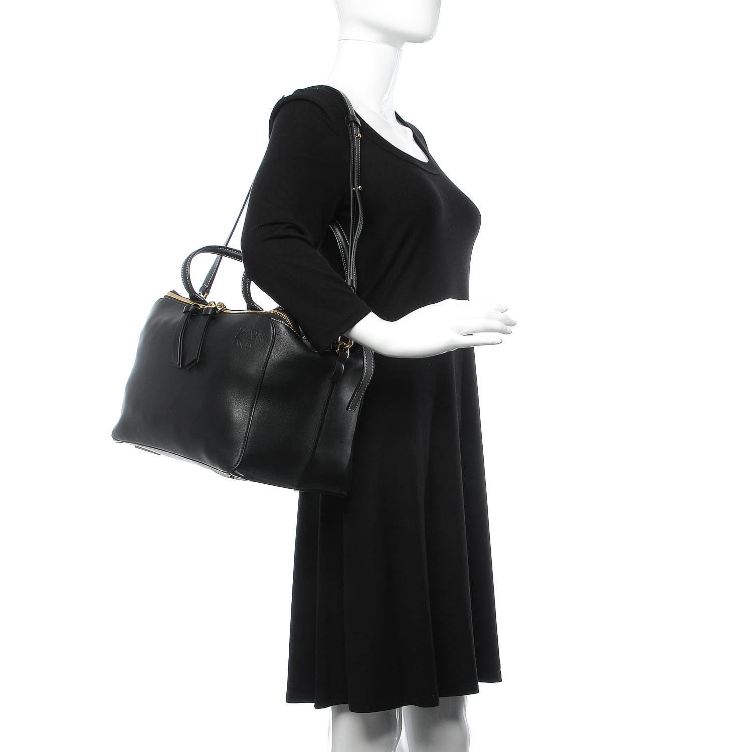 Loewe Calfskin Triple Zip Tote Black 3 of 10