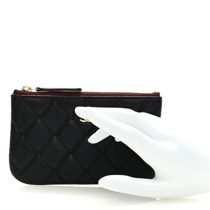 Chanel Caviar Quilted Small Cosmetic Case Black 2 of 7