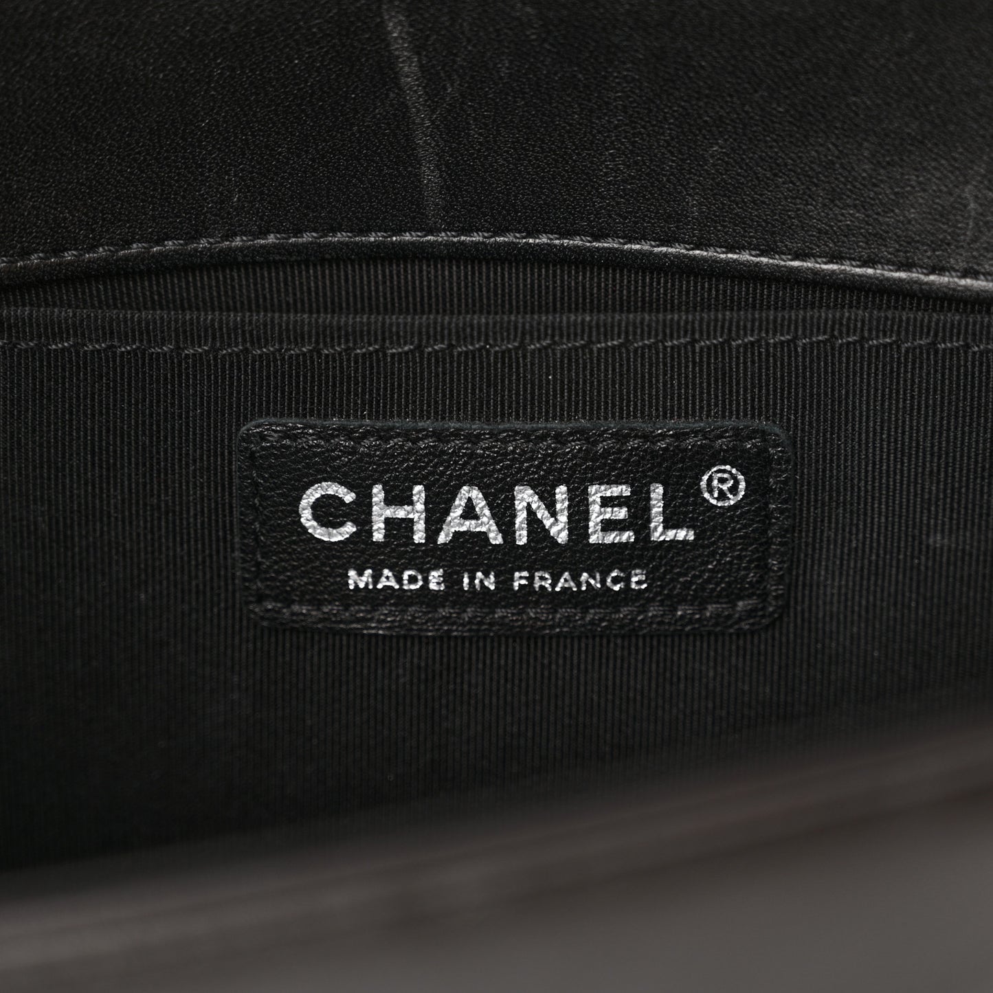 Lambskin Quilted Small Boy Flap Black