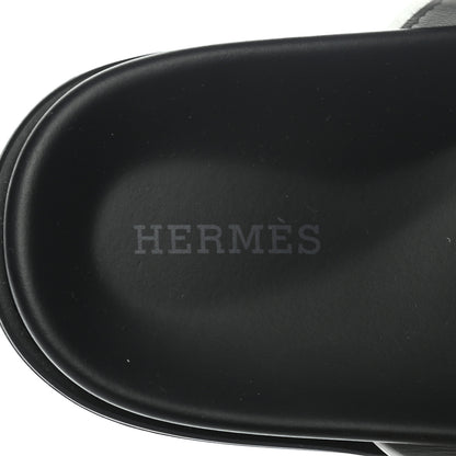Hermes Calfskin Womens Chypre Sandals 37 White 6 of 8