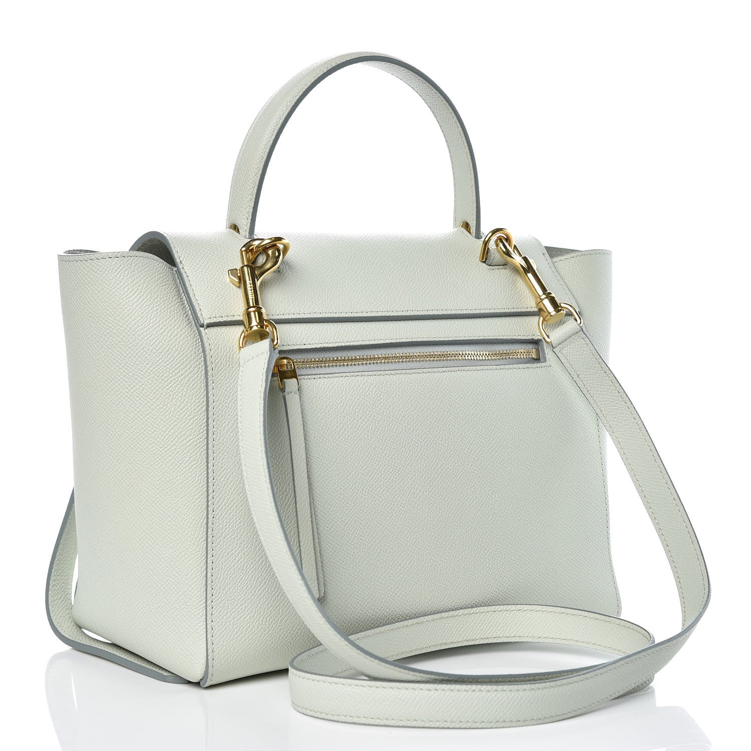 Celine Grained Calfskin Micro Belt Bag Baby Blue 3 of 9