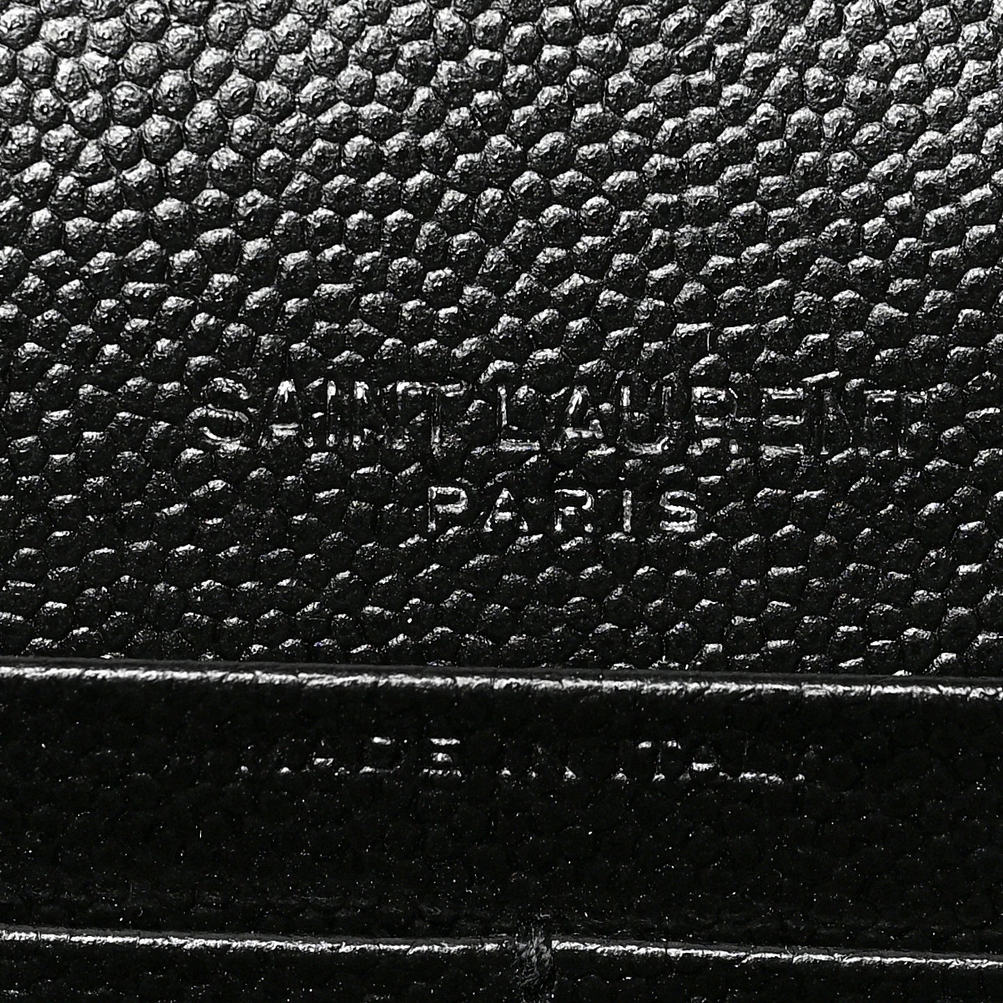 Grain De Poudre Matelasse Chevron Monogram Chain Wallet Black