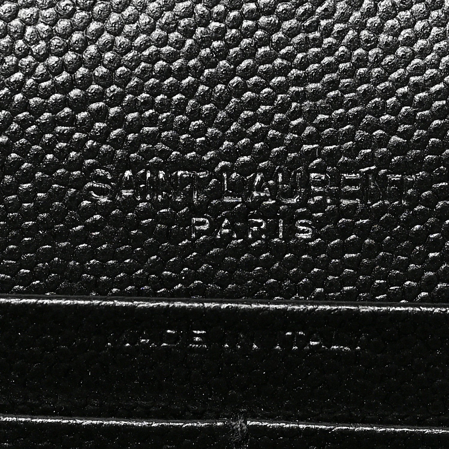 Saint Laurent Grain De Poudre Matelasse Chevron Monogram Chain Wallet Black 7 of 12