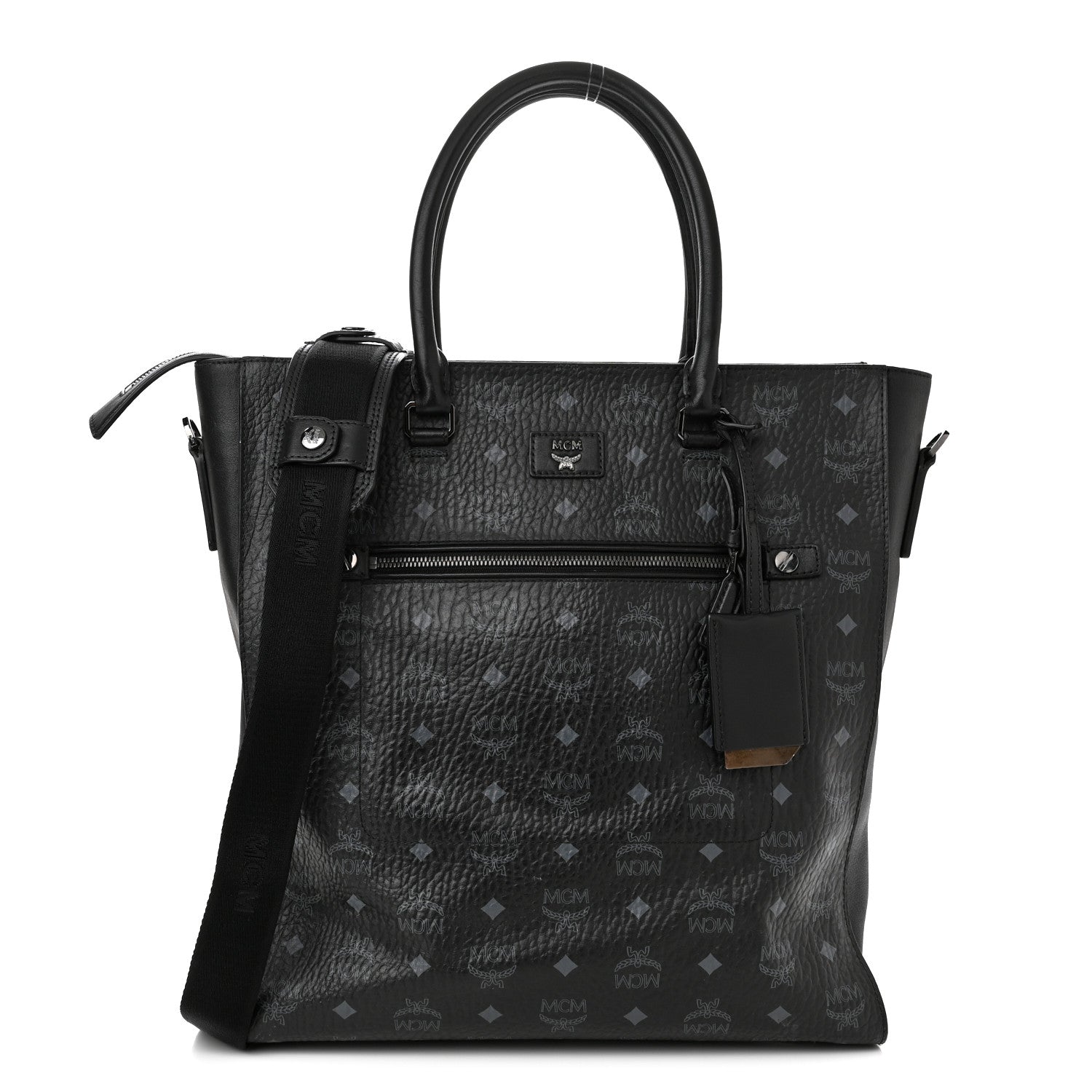MCM Visetos Tote Black 1 of 12
