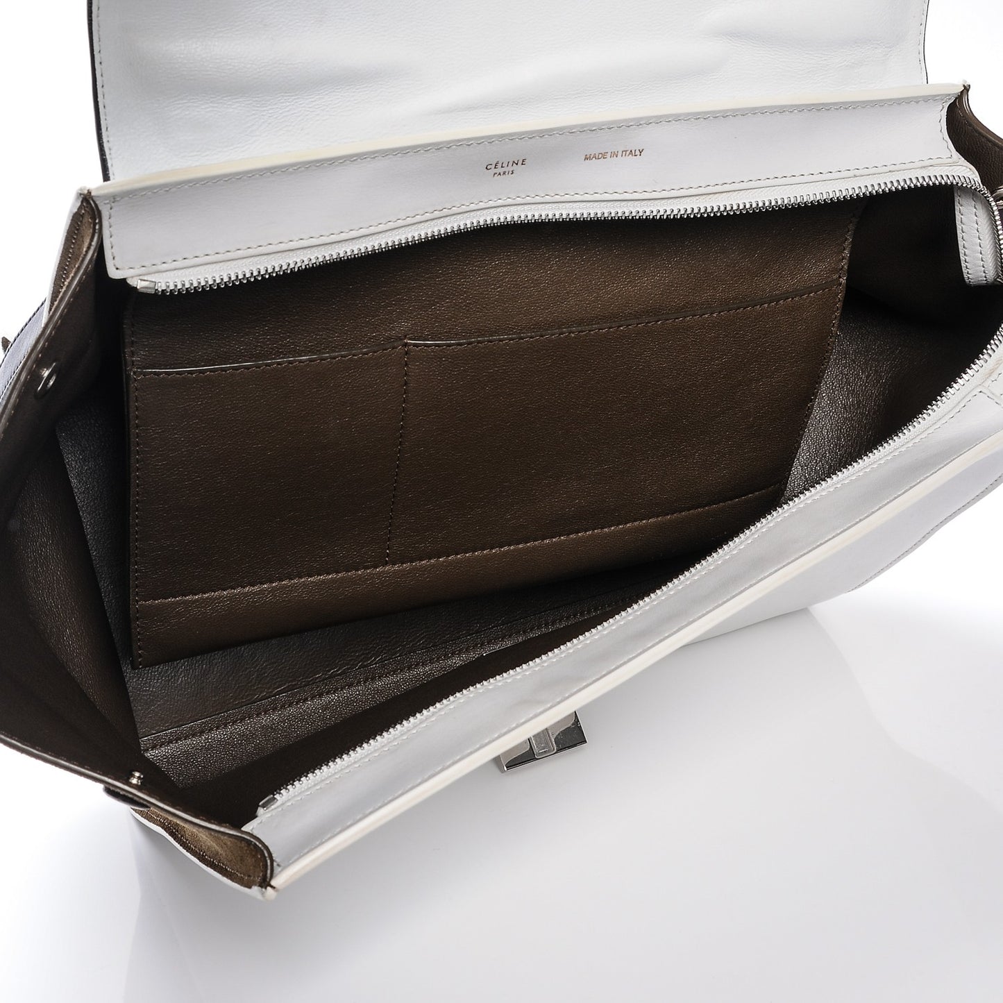 Smooth Calfskin Suede Medium Tri-Color Trapeze