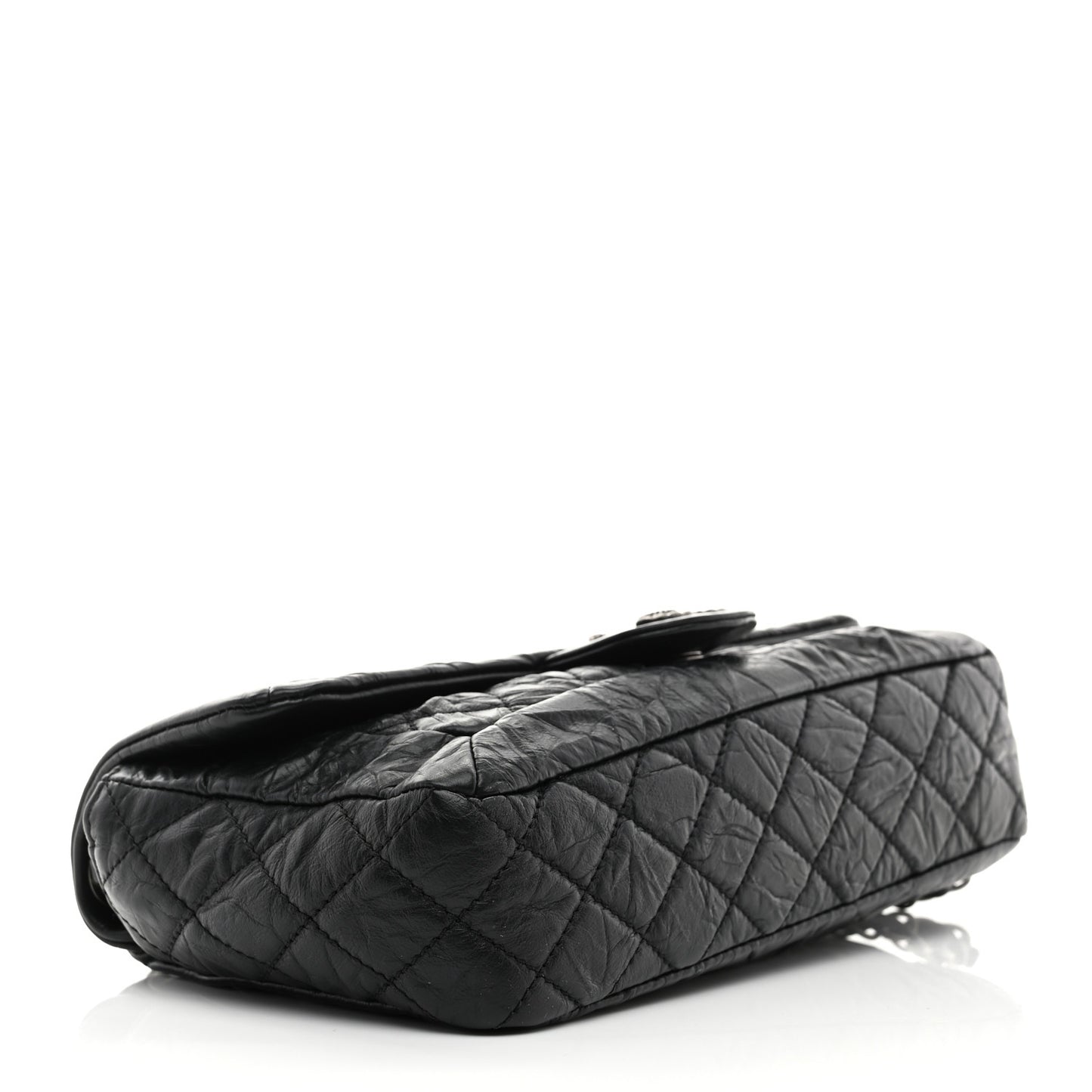 Aged Calfskin Coco Rider Flap Black
