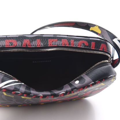 Balenciaga Calfskin Logo Print S Everyday Camera Bag Black Multicolor 7 of 9