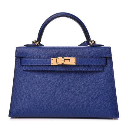 Hermes Epsom Mini Kelly Sellier 20 Bleu Electrique 1 of 35