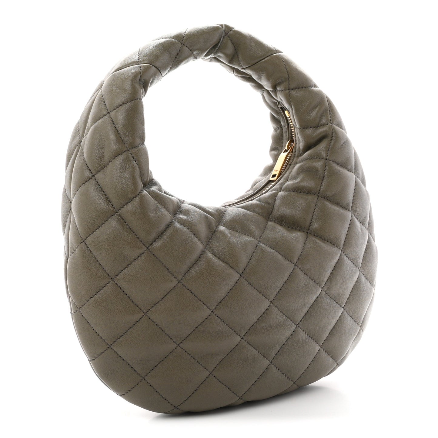 Lambskin Quilted Icarino Bag Dark Strong Moss