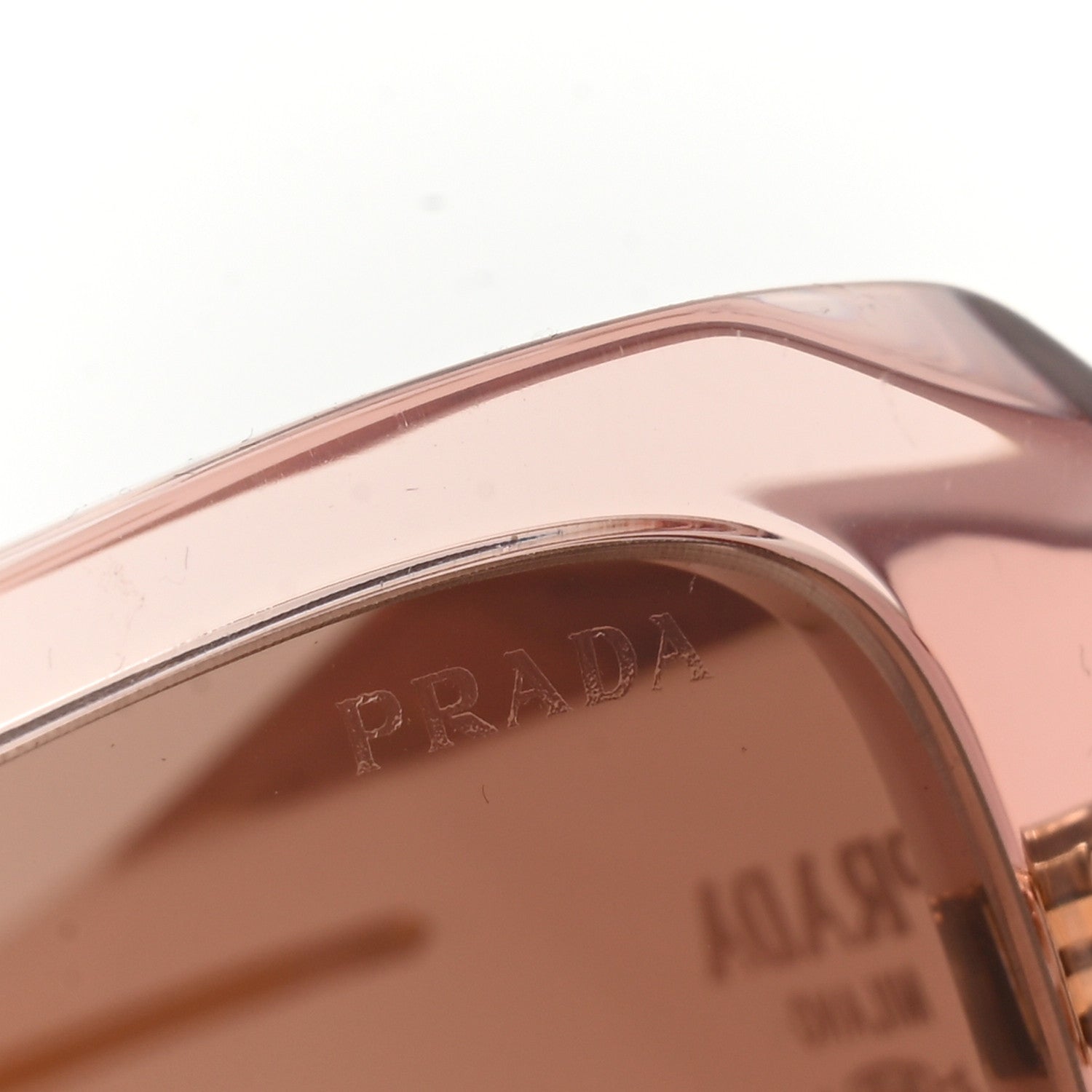 Prada Acetate Symbole Sunglasses SPR 17W Transparent Pink 7 of 8